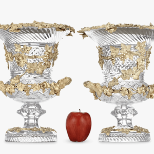 Glass and Silver Gilt Wine Coolers by Hunt & Roskell
