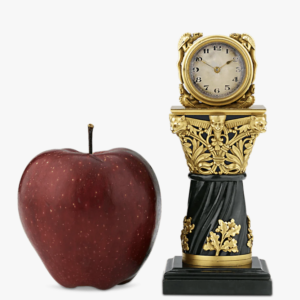 Paul Frey Miniature Gold and Jade ClocK