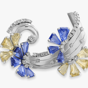 Julius Cohen Sapphire Brooch, 26.50 Carats