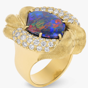 Alternative view of Black Opal Ring, 4.01 carats