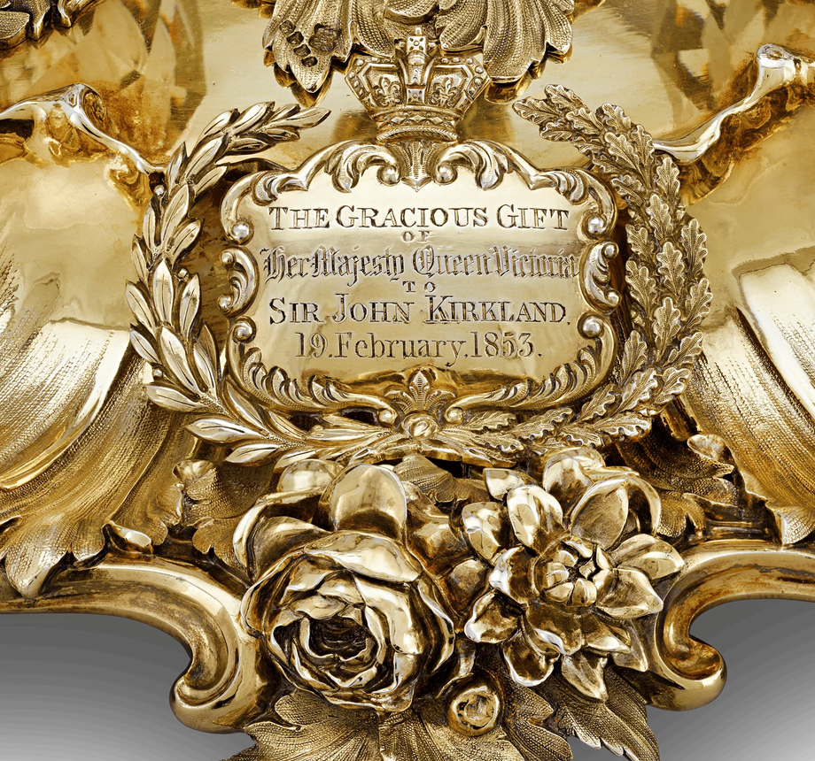 Silver-Gilt Inkwell Presented by Queen Victoria to Sir John Kirkland - Image 3