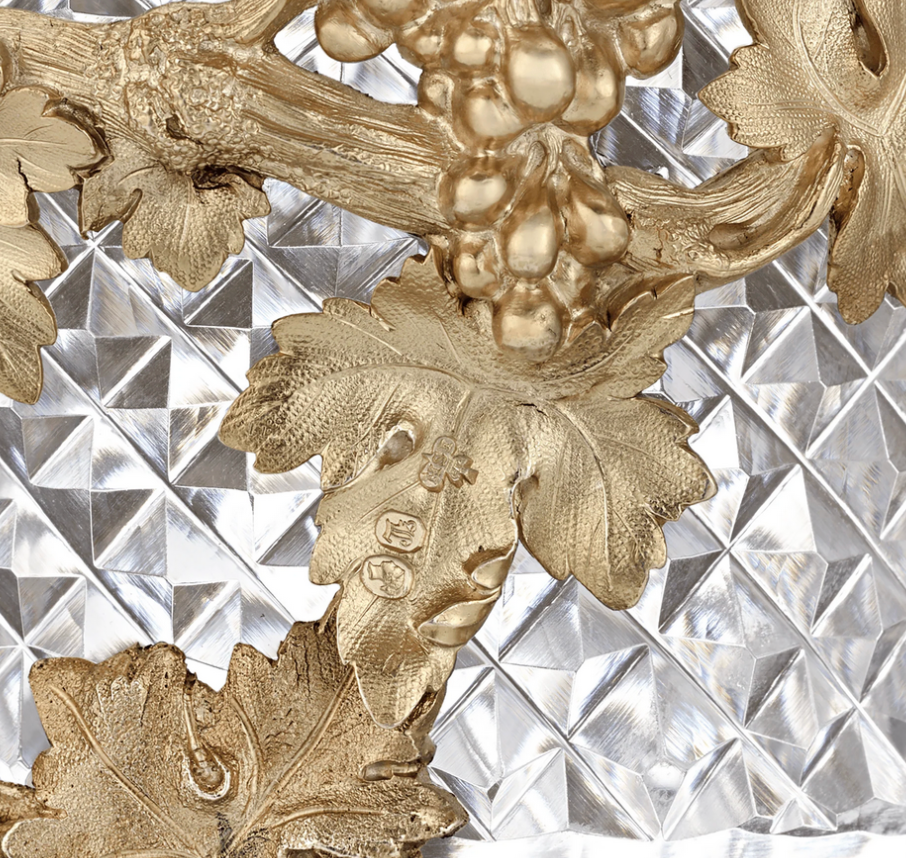 Glass and Silver Gilt Wine Coolers by Hunt & Roskell - Image 4