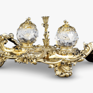 Alternative view of Silver-Gilt Inkwell Presented by Queen Victoria to Sir John Kirkland