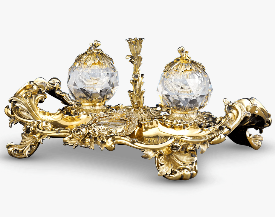Silver-Gilt Inkwell Presented by Queen Victoria to Sir John Kirkland - Image 2